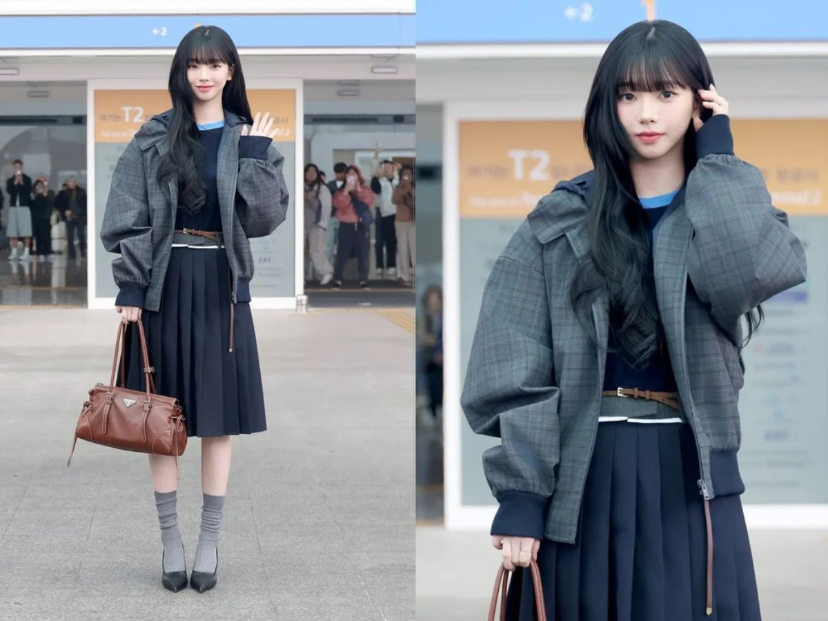 Karina：格紋夾克