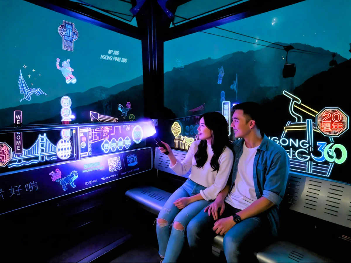 香港暑假必去!昂坪360推限定「夜間纜車」,港式霓虹市集