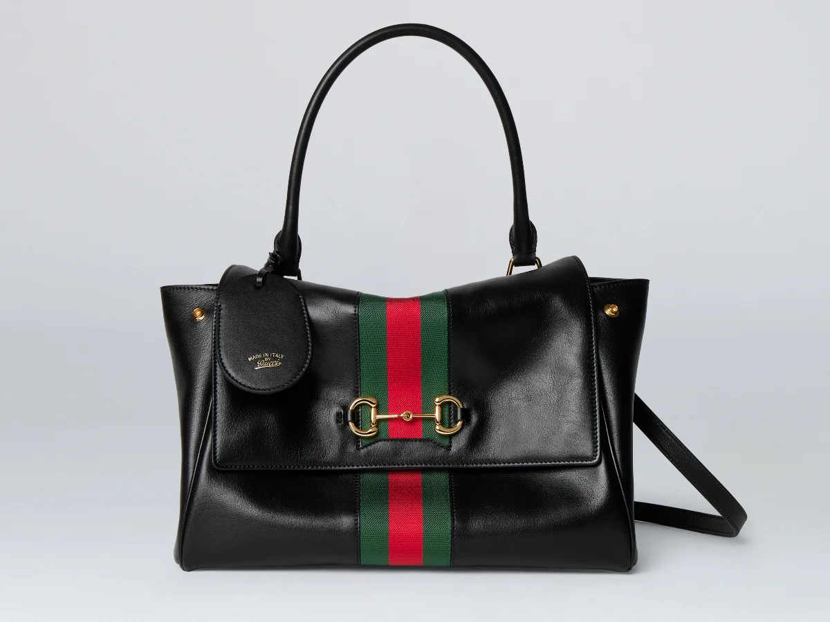 Gucci Paparazzo黑色皮革手提包