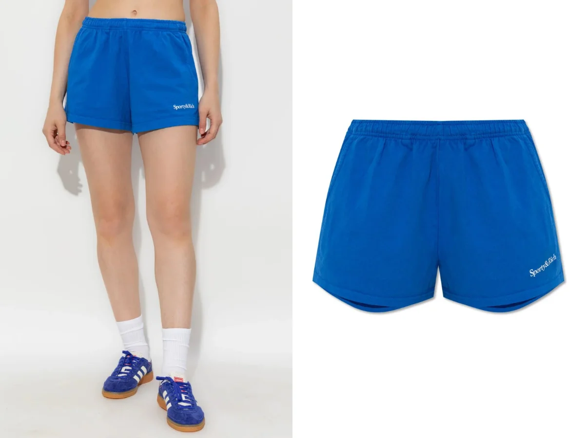 Sporty & Rich Logo Athletic Shorts