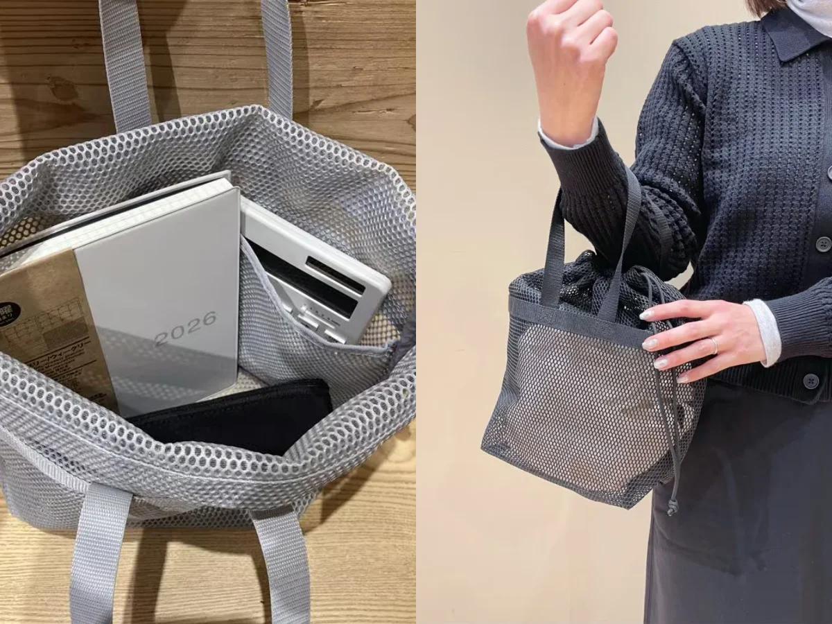 無印良品「網眼抽繩袋」爆紅！透明感＋立體圓形設計太可愛