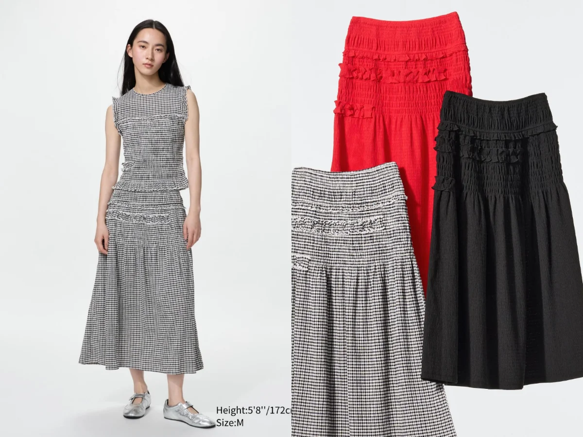 UNIQLO 壓褶長裙，NT.1,290