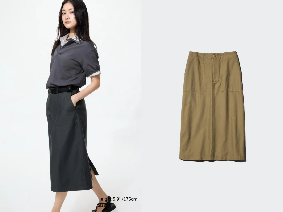 UNIQLO 棉質中長裙，NT.990