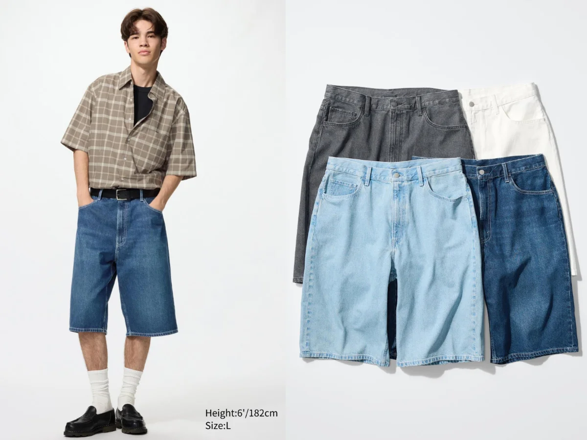 寬版Jorts牛仔短褲，UNIQLO特價NT.590；原價NT.790