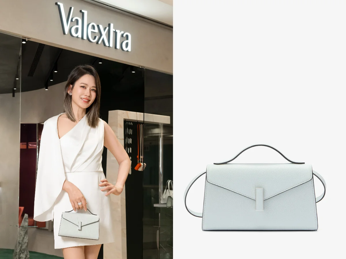 Melody大推「Valextra Iside包」!一包3揹法,冰藍色超仙,曝包包打開超隨興:我超常搞丟東西|女人我最大