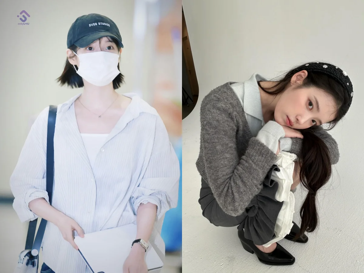 IU回歸宛如大學生超嫩！機場穿搭「愛馬仕基本款＋寬褲」小花項鍊不是VCA，這牌價格超甜
