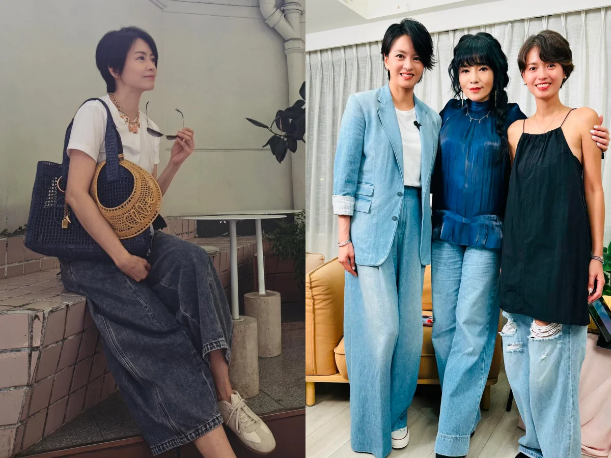50 歲梁詠琪「冰川藍穿搭」超減齡！同框唐綺陽，不追名牌私服最愛這款包！