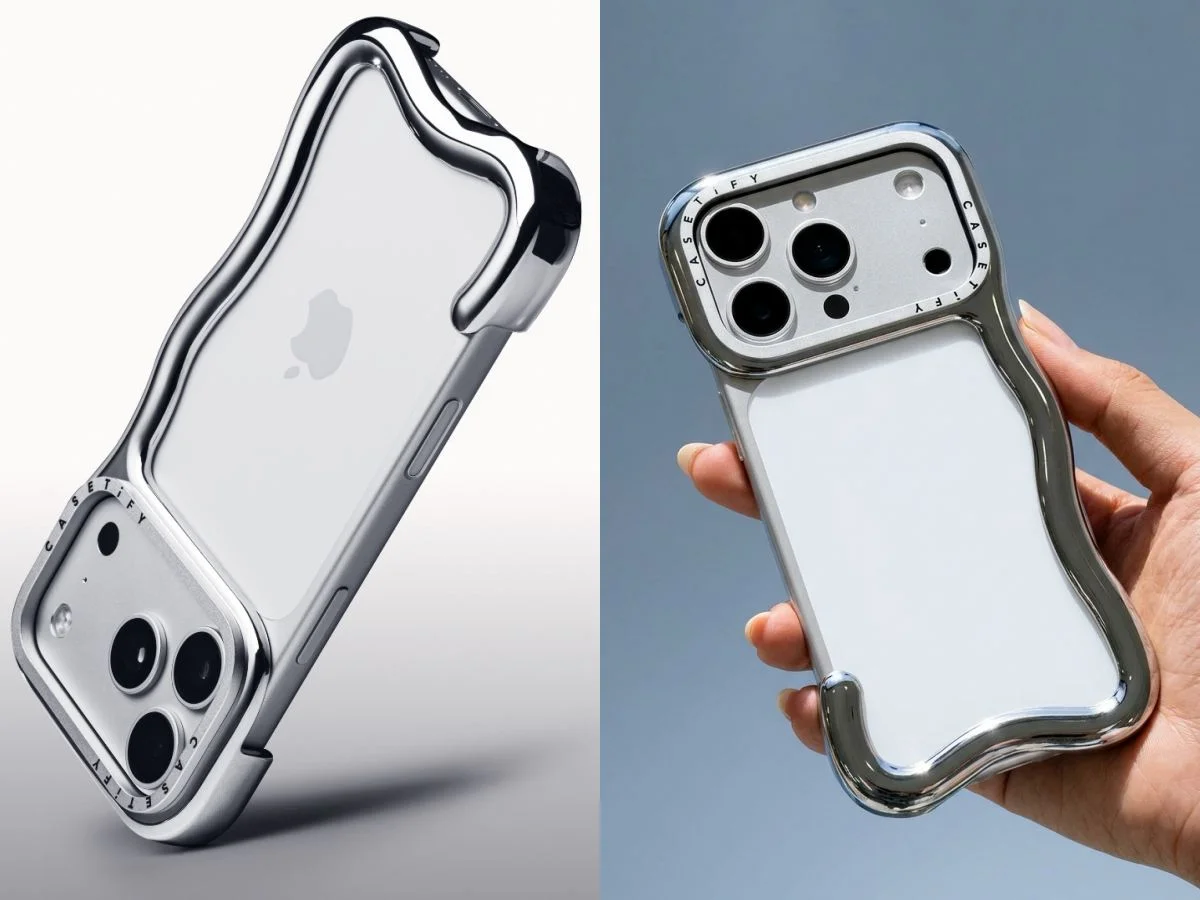 韓CASETiFY「9字型」金屬液態手機殼引熱議！前衛造型無邊框、無背蓋網笑「幫手機穿丁字褲」？