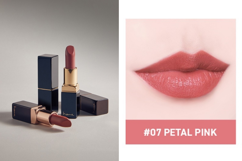 &nbsp;2024兔舌色唇膏推薦：heme 極致緞光唇膏 #07 Petal Pink