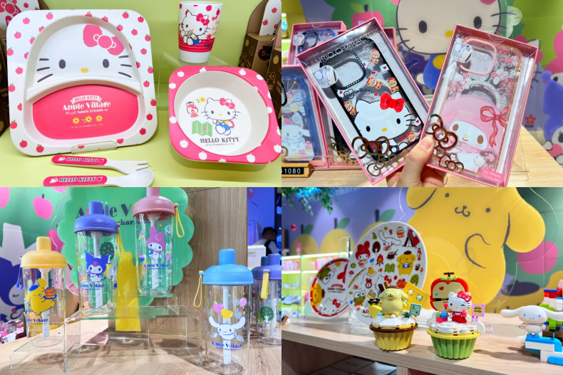 三麗鷗粉絲集合了！台北101「Hello Kittty蘋果村」快閃店開幕，限定商品必買必吃