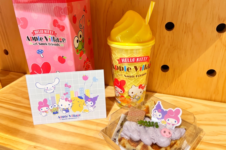 三麗鷗粉絲集合了！台北101「Hello Kittty蘋果村」快閃店開幕，限定商品必買必吃