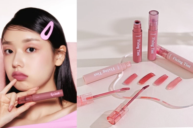 ETUDE 明星熱銷款「膜幻濾鏡唇彩系列」打造美唇持久膜力,不論使用「膜幻濾鏡水光唇釉」,或是塗抹「膜幻濾鏡透感唇霧」,都能讓女孩們徹底告別唇妝掉色的煩惱!