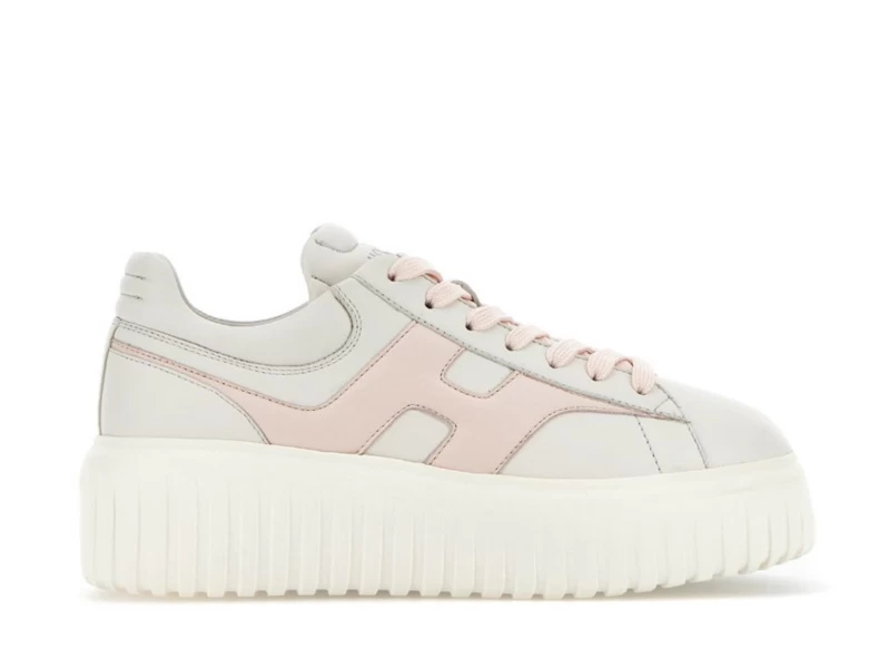 790H-Stripes燕麥白拼接芭蕾粉logo皮革女士休閒鞋-NT23,300