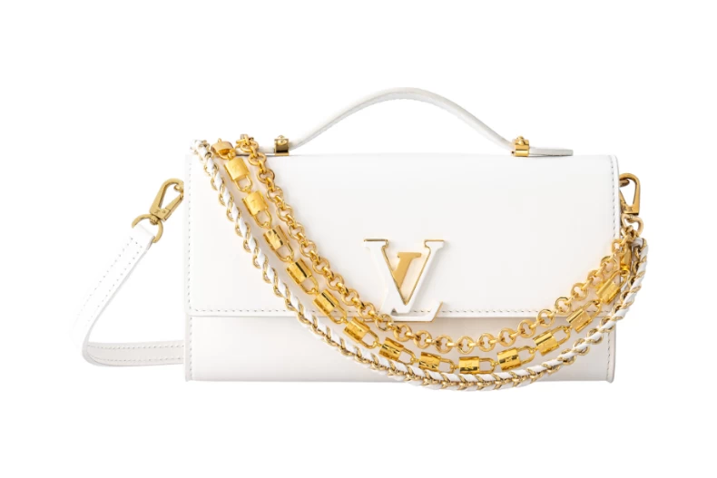 Wallet On Chain Capucines 白色小牛皮肩背包,NT.130,000