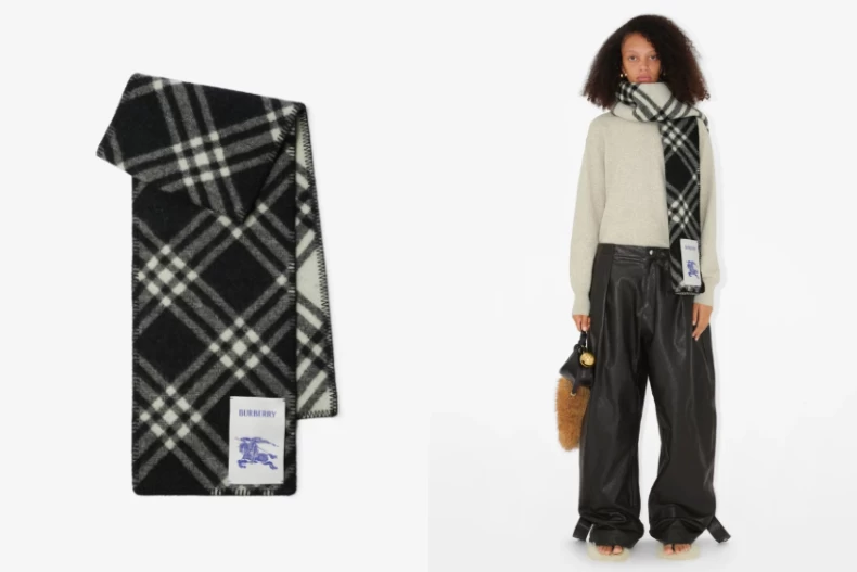 Burberry圍巾推薦:「全智賢同款」Check Wool Scarf