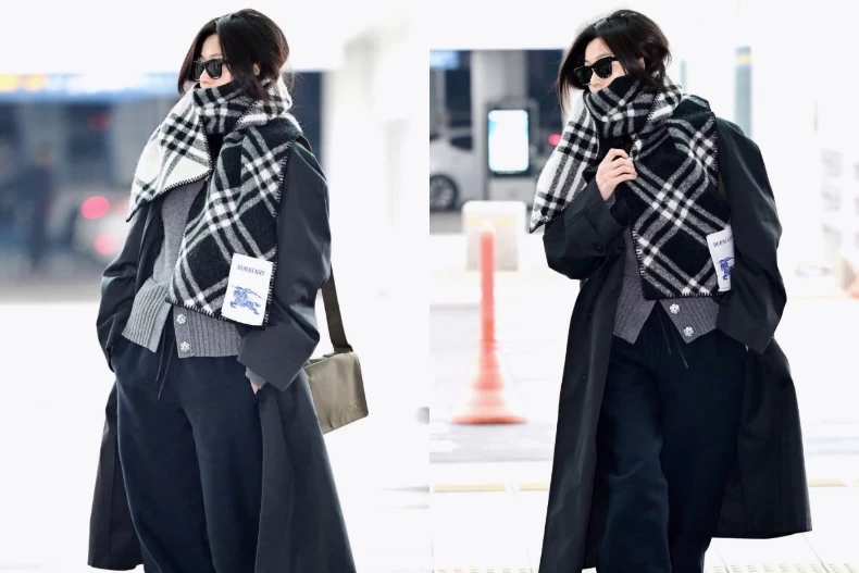 Burberry圍巾推薦:「全智賢同款」Check Wool Scarf