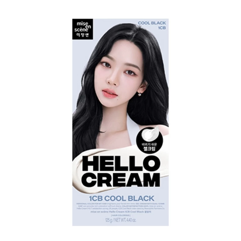 HELLO CREAM染髮霜1CB冷光酷黑