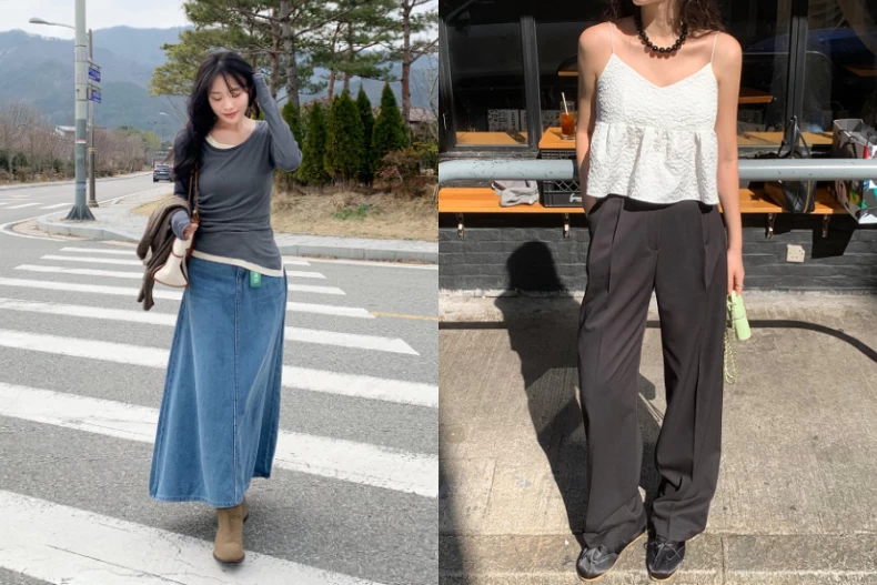寬褲穿搭「多1步」更顯瘦！日妞現在都這樣穿寬褲，搭配透膚上衣更時髦