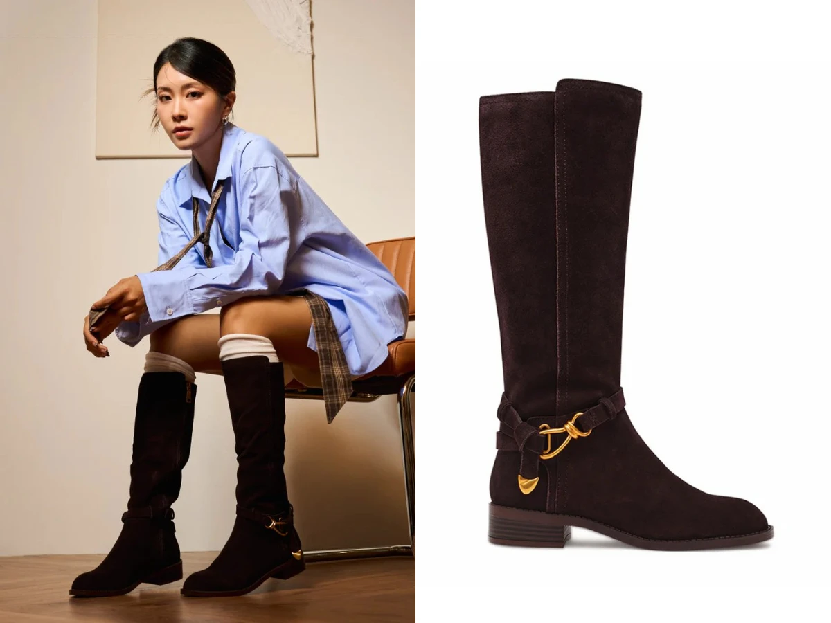 STEVE MADDEN Xtreme 時尚結飾扣帶長靴，NT.5,280