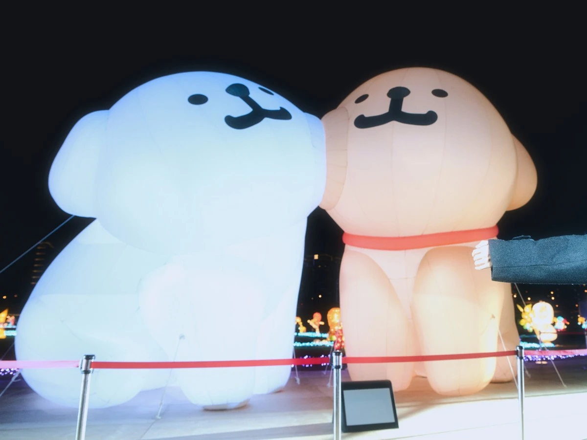 線條小狗燈