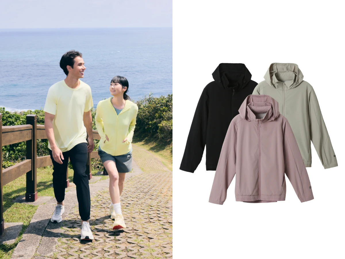 HANG TEN 防曬原紗可攜式連帽外套，NT.2,990