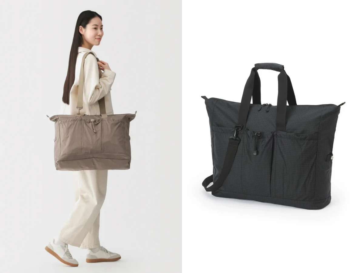 MUJI 撥水加工抗撕裂波士頓包，NT.1,490