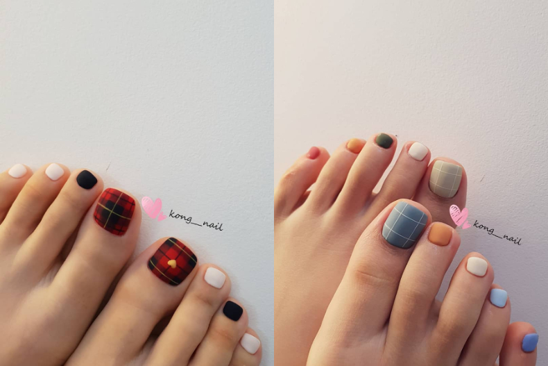 FotoJet (18) - FotoJet (18).jpg 格紋美甲新玩法!混撞色還搭珍珠、鑽石,美到不行