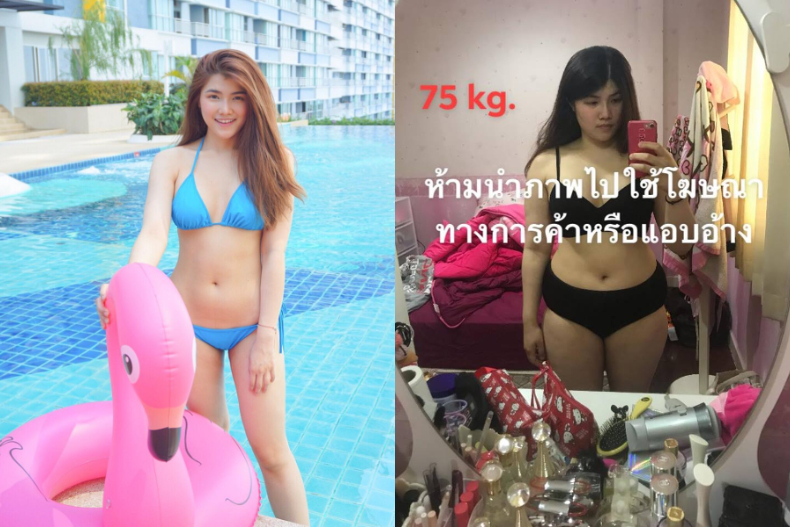 網民跪求甩肉法！被笑像懷孕5個月的泰國女生，4個月怒減30kg