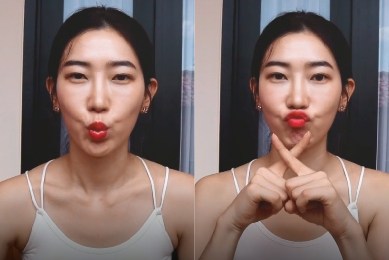 瘦臉瑜珈4-1 - 瘦臉瑜珈4-1.jpg 臉真的變小啦!韓國美教練傳授4招有感瘦臉瑜珈!圓臉妹終於有救了