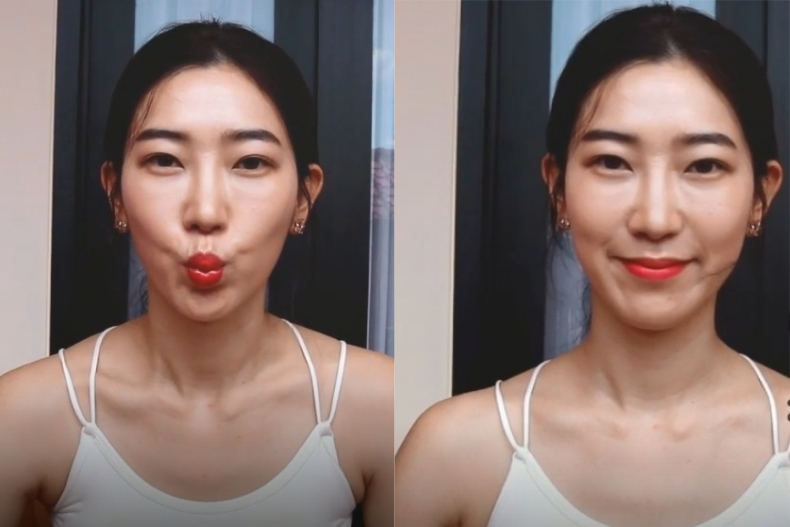 瘦臉瑜珈4 - 瘦臉瑜珈4.jpg 臉真的變小啦!韓國美教練傳授4招有感瘦臉瑜珈!圓臉妹終於有救了