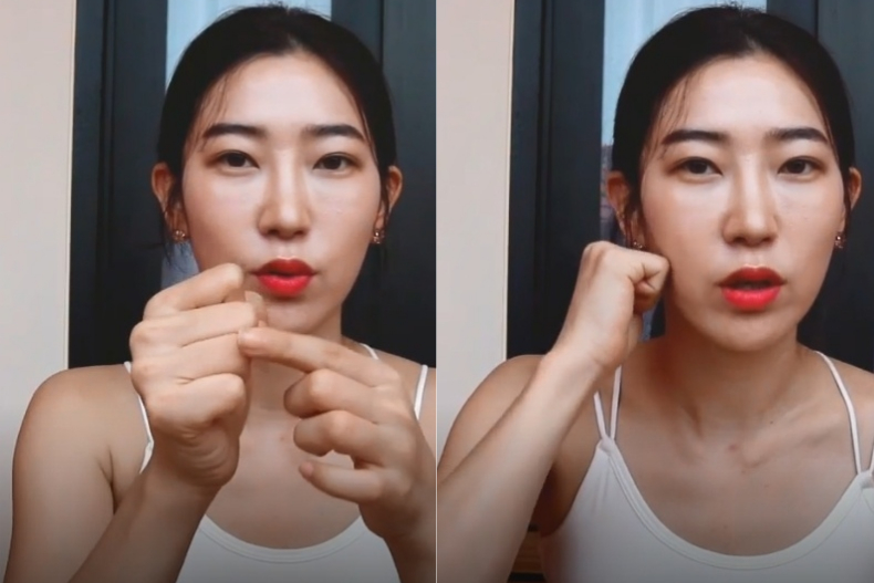 瘦臉瑜珈2 - 瘦臉瑜珈2.jpg 臉真的變小啦!韓國美教練傳授4招有感瘦臉瑜珈!圓臉妹終於有救了