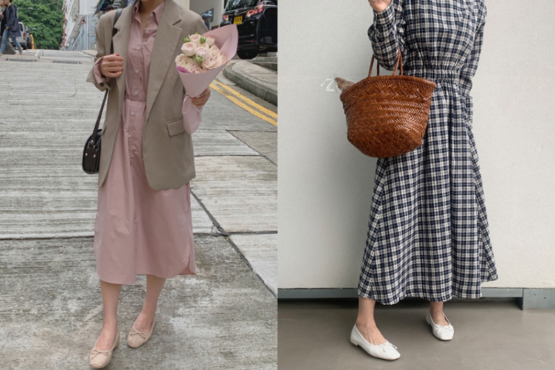 「平底娃娃鞋」強勢回歸！韓網狂洗芭蕾、瑪莉珍款，5招穿出少女味