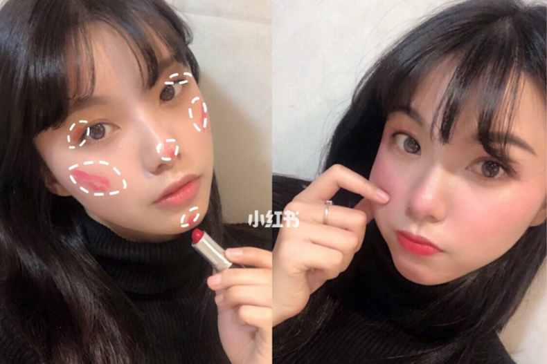 FotoJet - 2019-04-15T121223.552 - FotoJet - 2019-04-15T121223.552.jpg 「一支口紅」搞定全妝!4顏色畫出不同妝容:粉色顯白招桃花