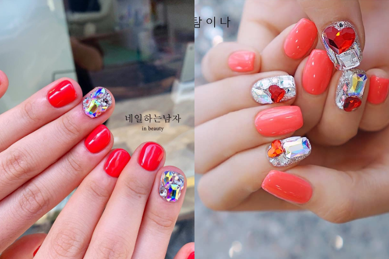 FotoJet (4) - FotoJet (4).jpg 真心美到翻!韓妞瘋愛短指甲貼滿鑽,閃閃發光的氣質奢華感超無敵