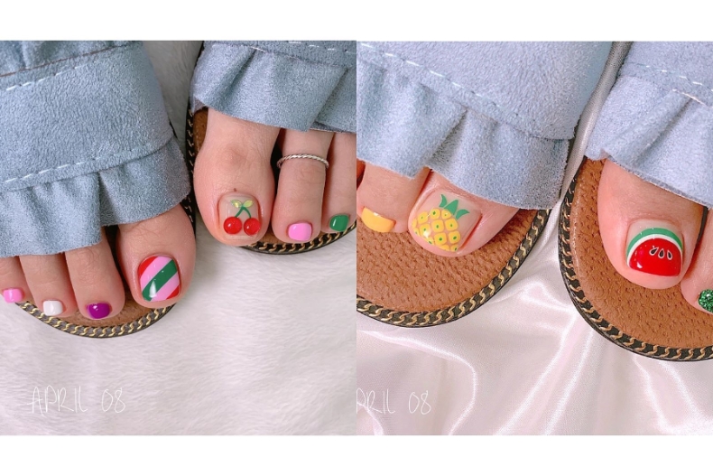 夏日美甲首選！西瓜、櫻桃、鳳梨、荷包蛋，喜歡吃什麼就畫什麼！