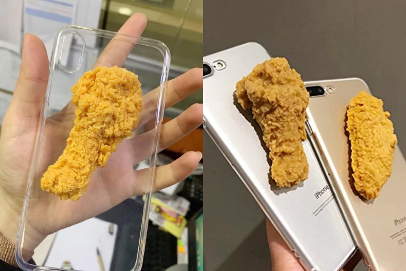 光看就覺得餓！「立體炸雞手機殼」未免太逼真，雞腿、雞翅你要哪一款？