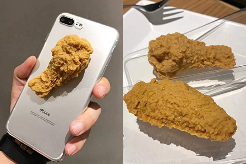 光看就覺得餓！「立體炸雞手機殼」未免太逼真，雞腿、雞翅你要哪一款？