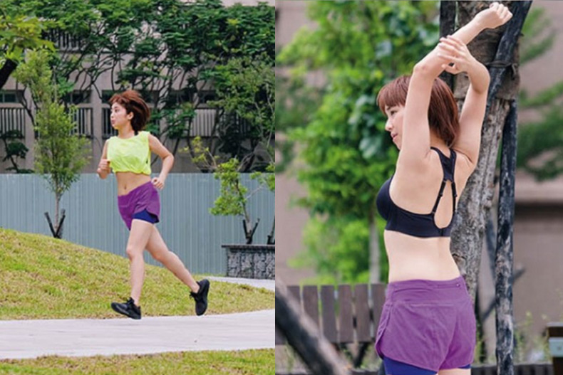 梁舒涵-跑步 - 梁舒涵-跑步.jpg 演《女兵》葉素娥胖9公斤 !梁舒涵一日三餐這樣吃,竟然也能成功剷肉