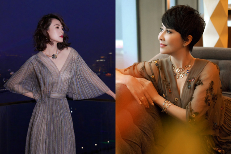 氣場太強大了!劉嘉玲、章子怡「深V禮服」同框看秀,網讚:她靠「這點」取勝