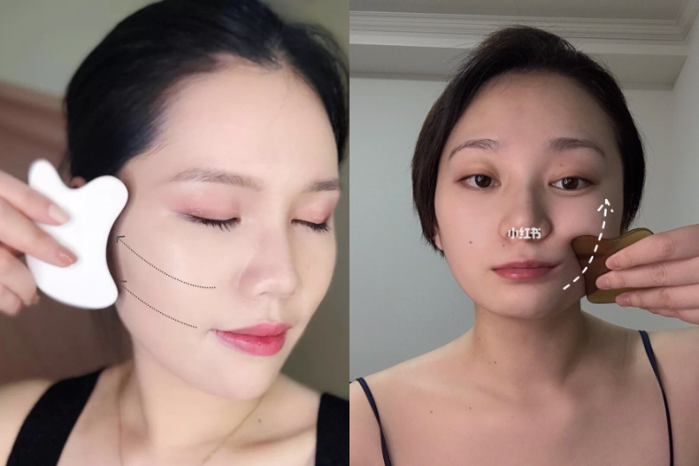 不用醫美也能有小V臉！５分鐘臉部刮痧，找回臉部曲線和消失的蘋果肌，還能排毒解頭痛