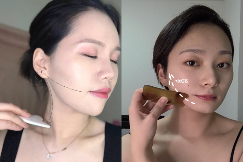 不用醫美也能有小V臉！５分鐘臉部刮痧，找回臉部曲線和消失的蘋果肌，還能排毒解頭痛