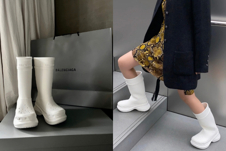 ▲小紅書網友試穿BALENCIAGA聯名靴