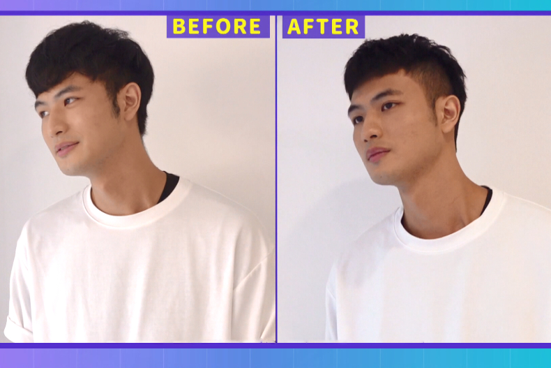 ▲王新凱變髮完成 Before & After