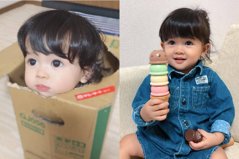 日本爆紅「紙箱萌娃」太Q了!肉肉小臉、圓圓大眼萌樣全被拍,4歲近況:小吃貨無誤
