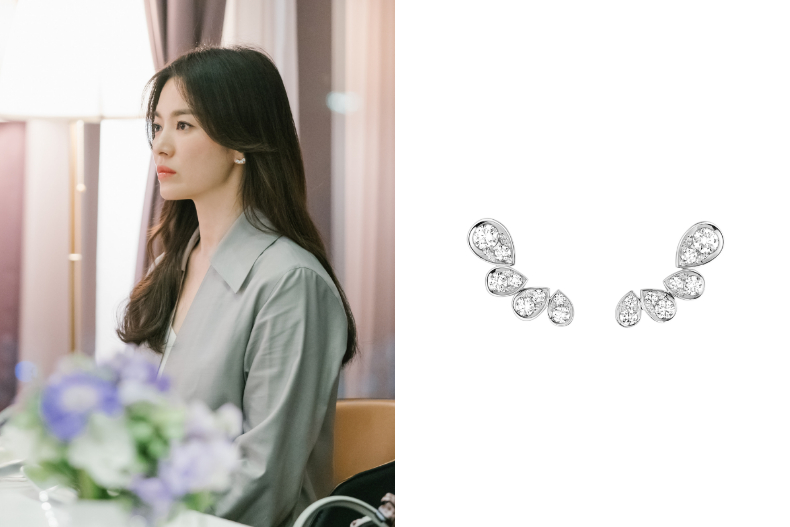 ▲CHAUMET Joséphine Ronde d'Aigrettes 18K白金耳環，NT.158,000