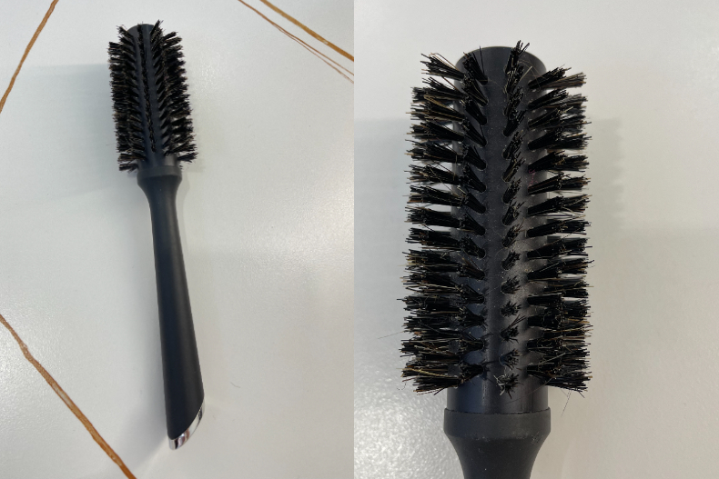▲髮型師Ryan愛用美髮梳2.ghd天然鬃毛圓梳