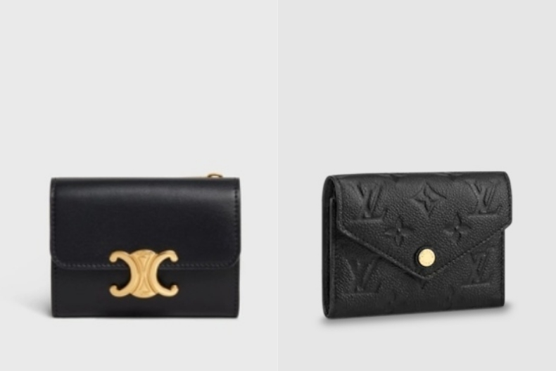 ▲celine短夾，JP.92,400，約NT.22,661/LV VICTORINE 錢包，NT.24,100（圖片來源：celine、louisvuitton）