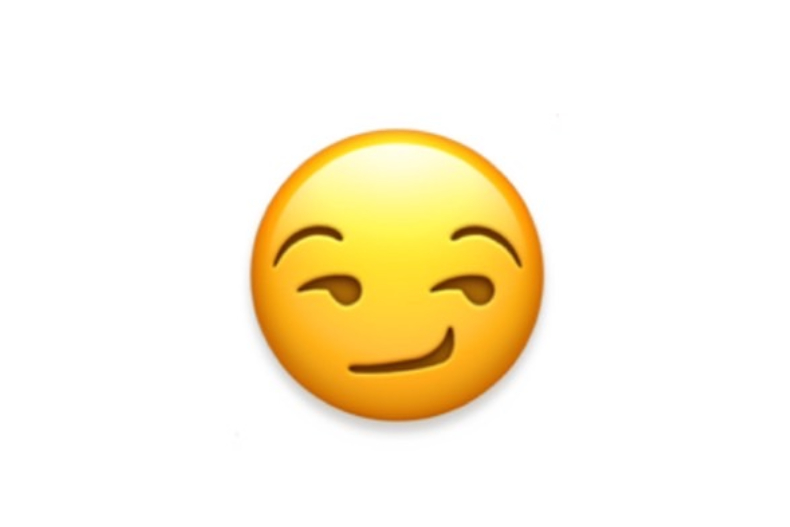 ▲單嘴上揚emoji