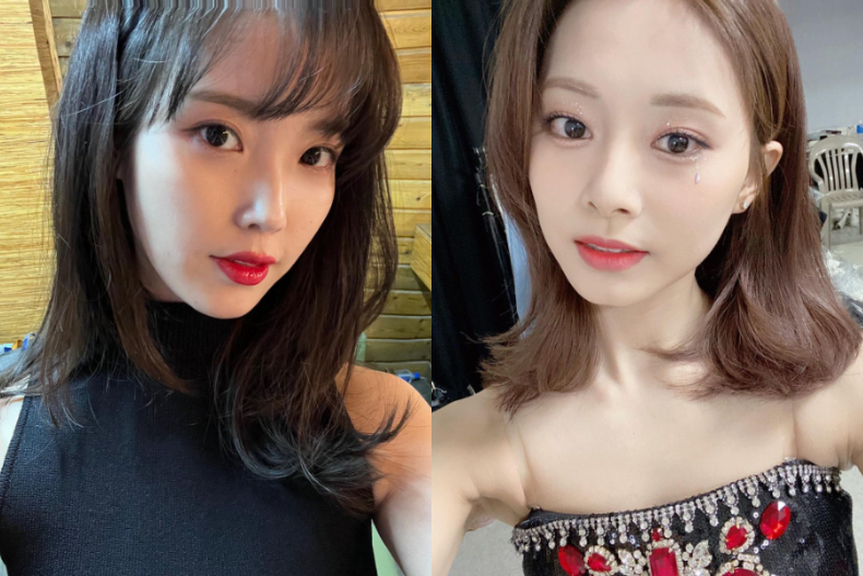 ▲2022中長髮範本：IU、周子瑜