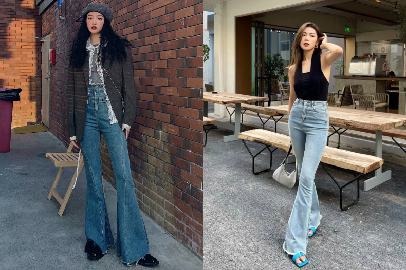 ▲漏斗型女生適合大喇叭褲